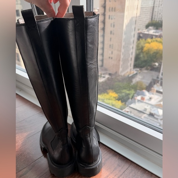 AllSaints New Leather Knee High Boots - Picture 4 of 5